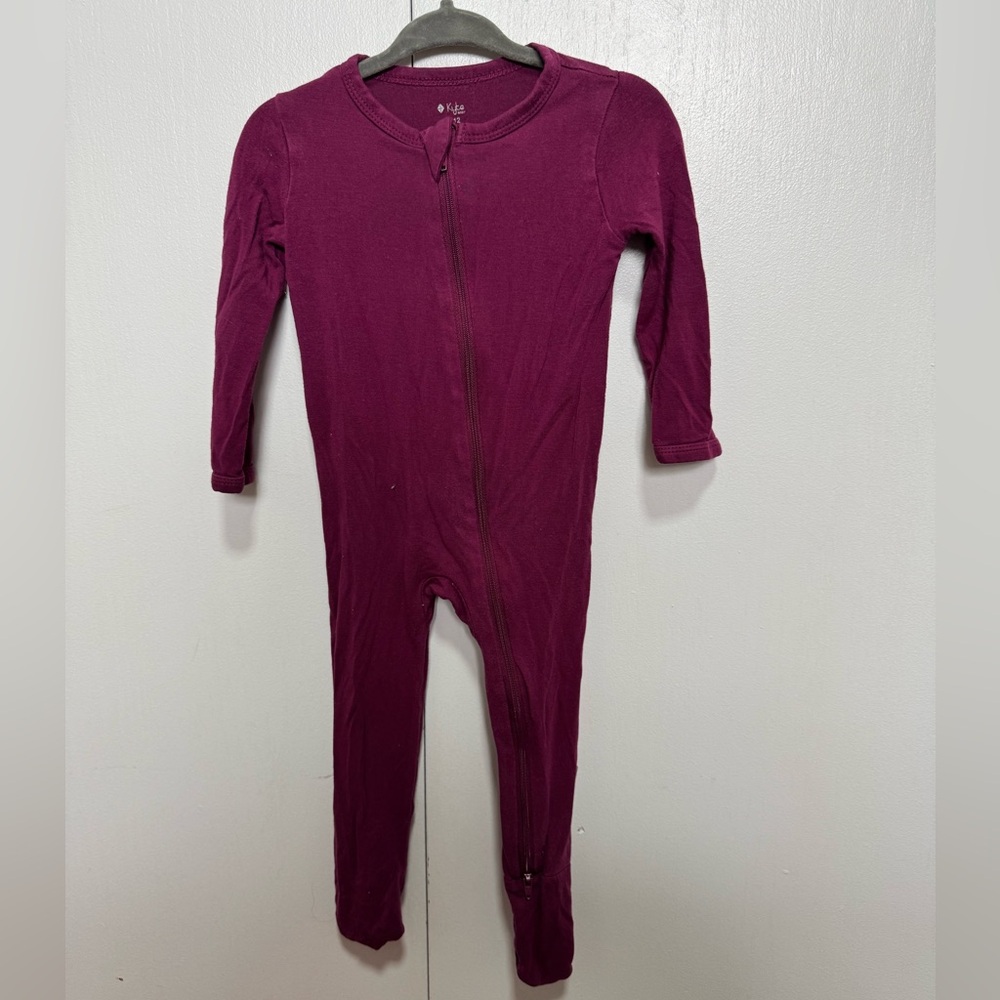 Burgundy Zip-Up Onesie
